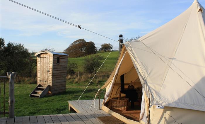 All the tents have cosy log burning stoves